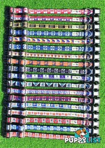 AFL Dog Collars, Footy - Aussie Rules - Moondidley Pets - MDPCOLAFLXSSS