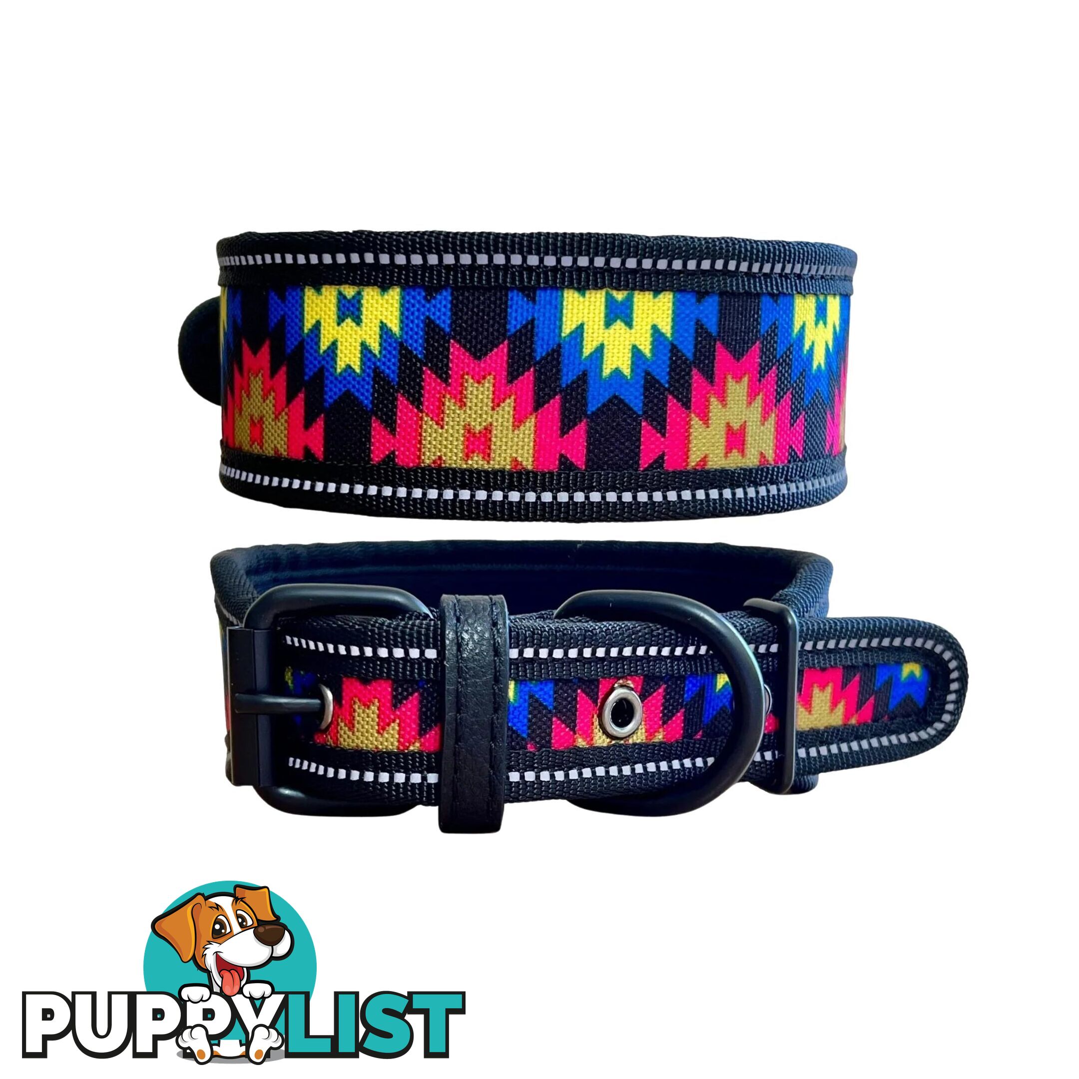 Thick Neoprene Dog Collar - Hand Made by The Bark Side - TBSNEOMEDCAM