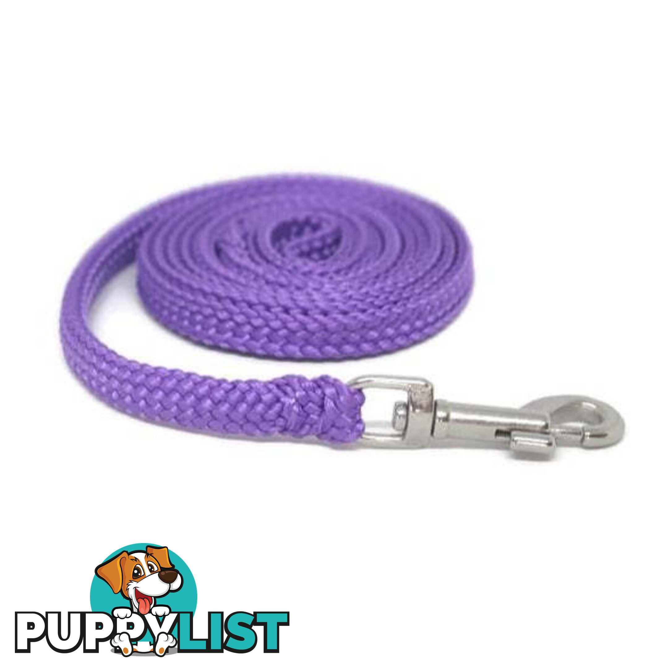 1.8m to 10m Long Dog Lead No Stitching Tough Yarnix 10mm Wide - YNXLD10-3-RD-BR