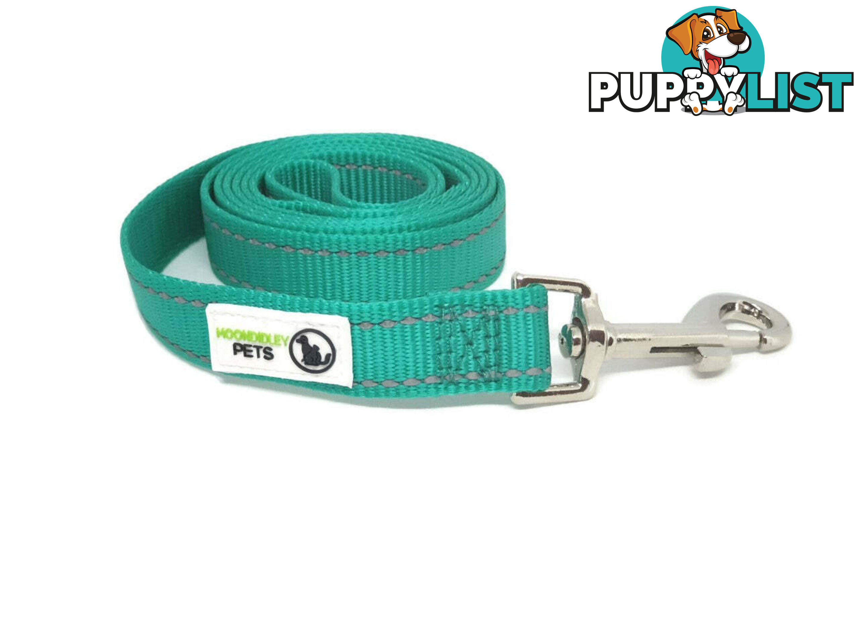 5m Long Nylon w/Reflective Stitching Dog Lead - Moondidley Pets - MDPLDREFLBLU255