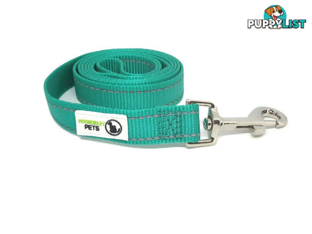 5m Long Nylon w/Reflective Stitching Dog Lead - Moondidley Pets - MDPLDREFLBLU255