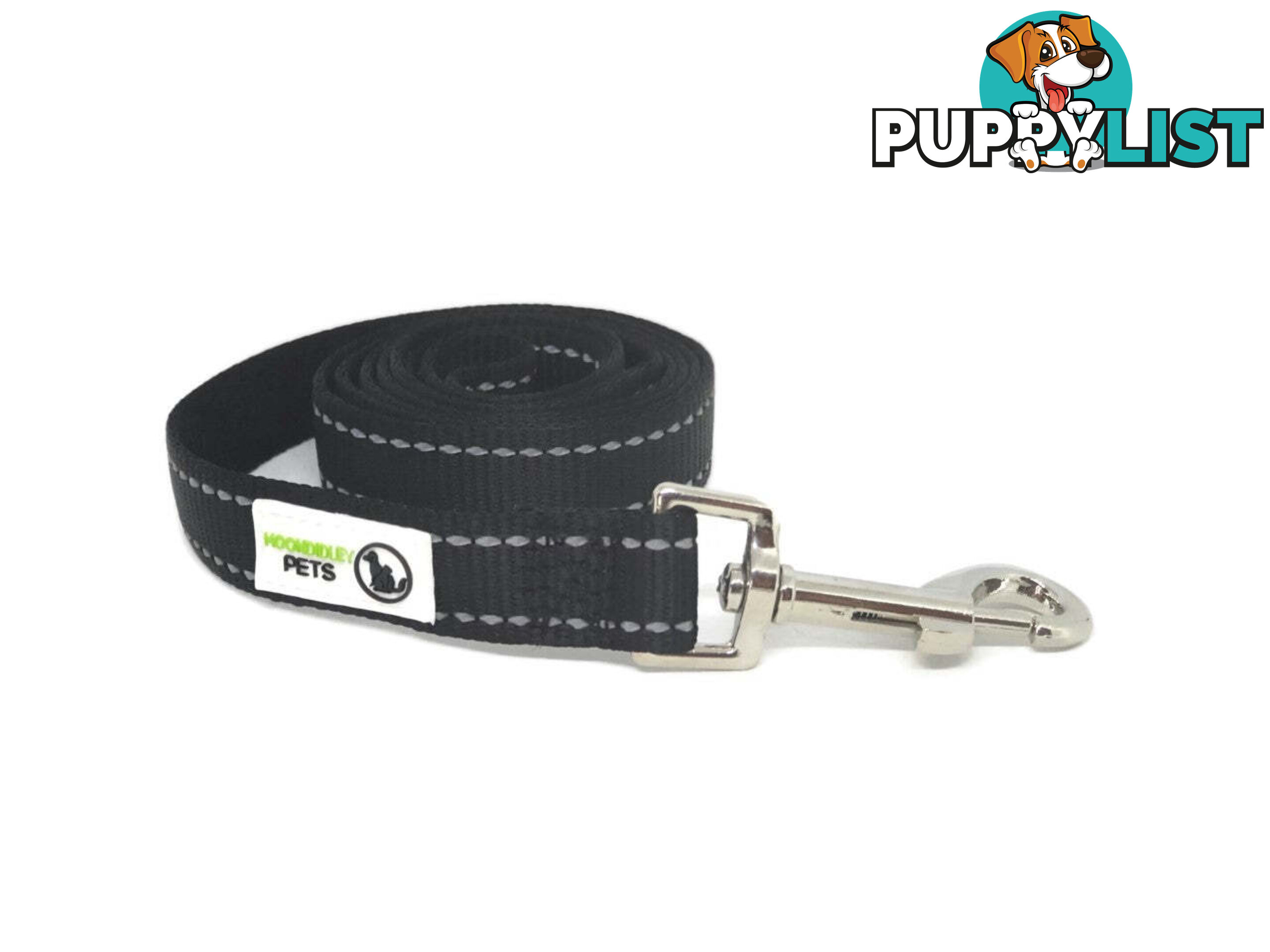5m Long Nylon w/Reflective Stitching Dog Lead - Moondidley Pets - MDPLDREFLBLU255