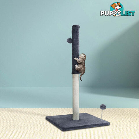 i.Pet Cat Tree 105cm Scratching Post Scratcher Tower Condo House Hanging toys Grey - PET-CAT-FL016-2-GR