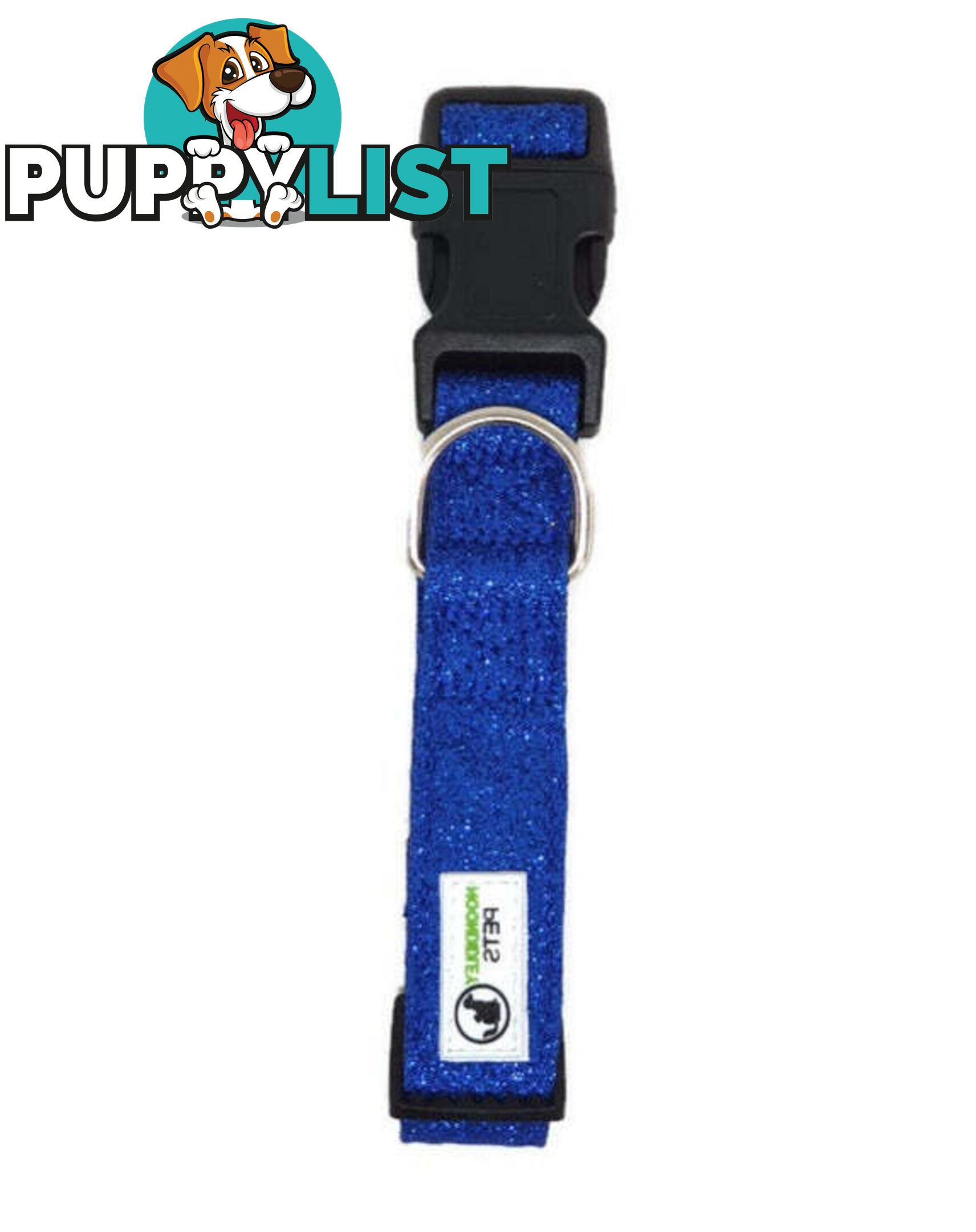 Bling Glitter Overlay Nylon Collar - Breakaway Buckle - Moondidley Pets - MDPCOLBLISSIL