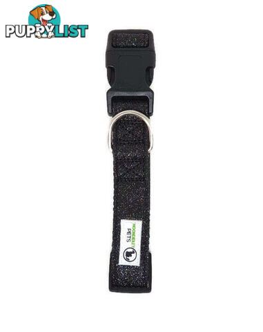 Bling Glitter Overlay Nylon Collar - Breakaway Buckle - Moondidley Pets - MDPCOLBLISSIL