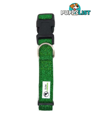 Bling Glitter Overlay Nylon Collar - Breakaway Buckle - Moondidley Pets - MDPCOLBLISSIL