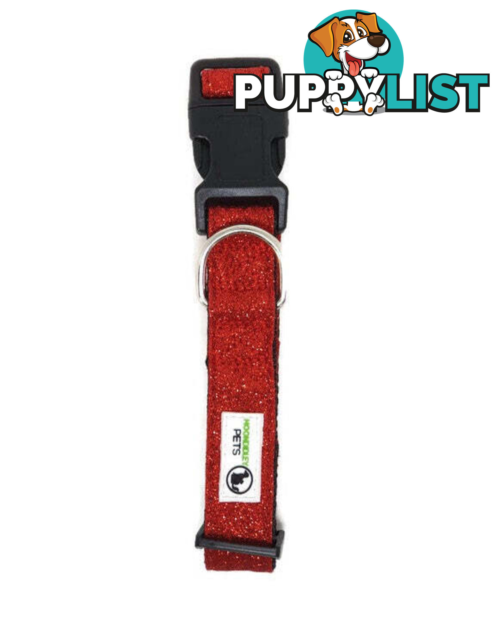 Bling Glitter Overlay Nylon Collar - Breakaway Buckle - Moondidley Pets - MDPCOLBLISSIL