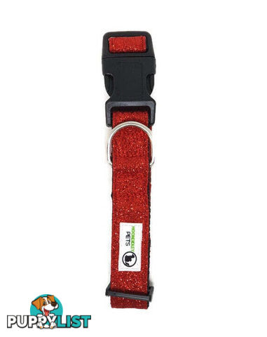 Bling Glitter Overlay Nylon Collar - Breakaway Buckle - Moondidley Pets - MDPCOLBLISSIL
