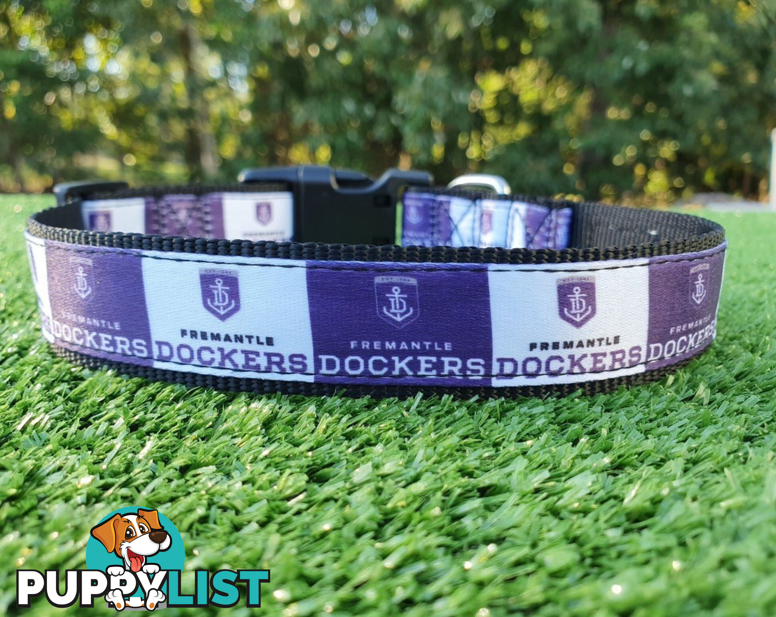 AFL Dog Collars, Footy - Aussie Rules - Moondidley Pets - MDPCOLAFLLWCE