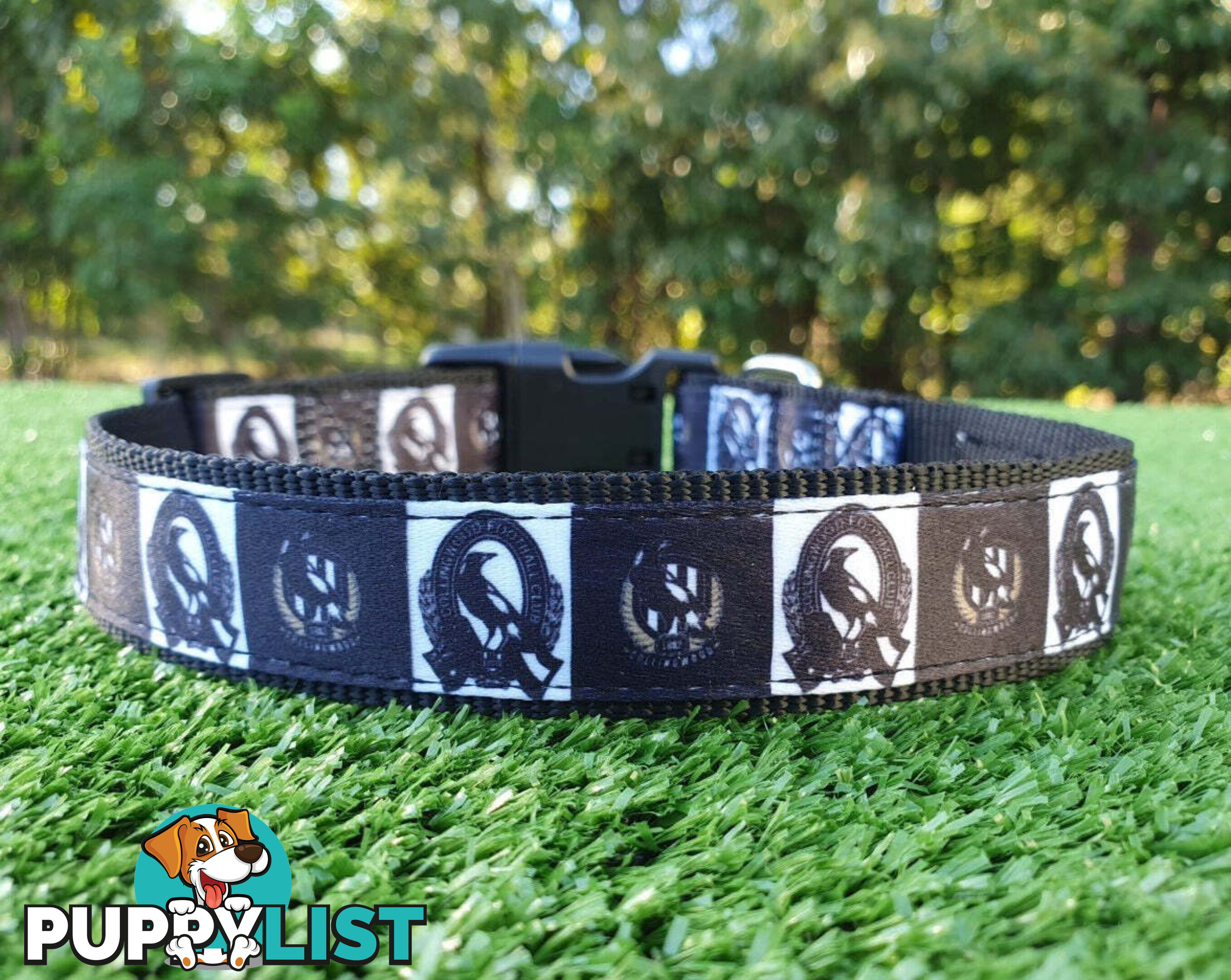 AFL Dog Collars, Footy - Aussie Rules - Moondidley Pets - MDPCOLAFLLWCE