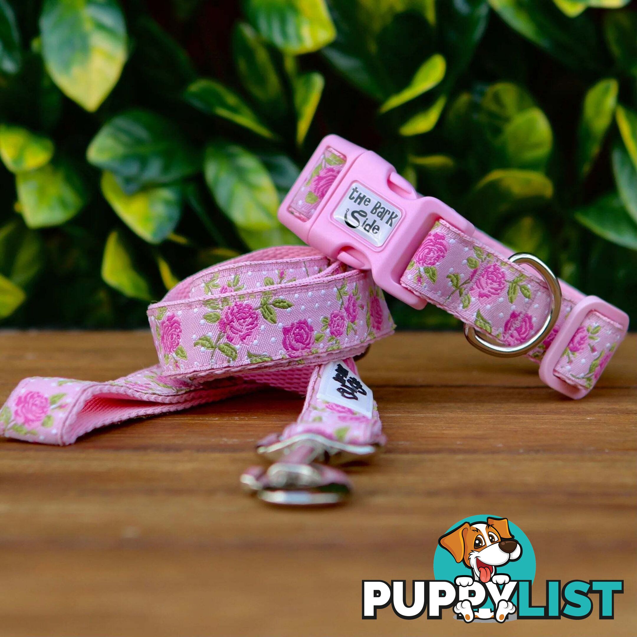 Rose Dog Lead / Dog Leash - Hand Made by The Bark Side - TBSLDROSPNK201.8