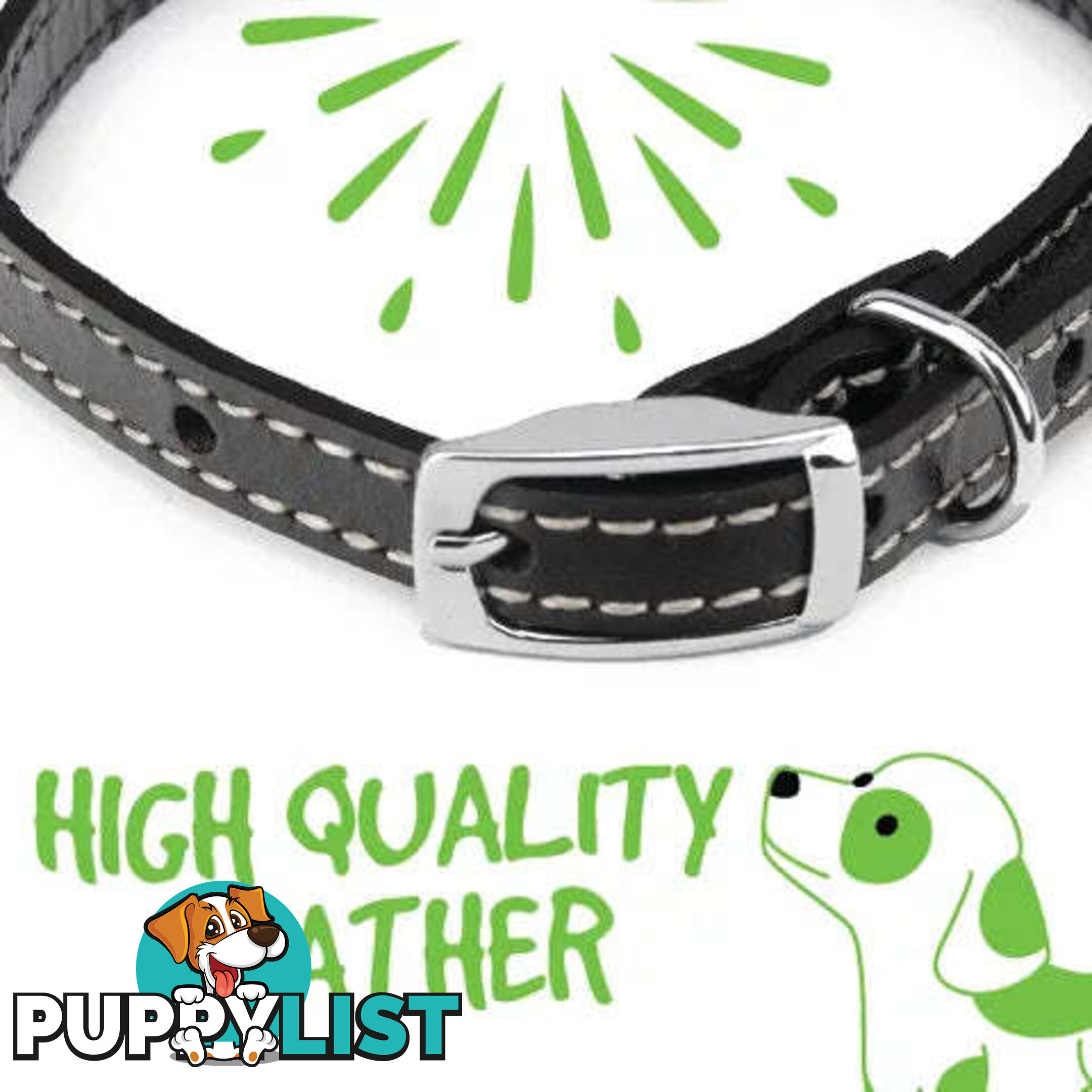 LEATHER COLLARS - BAINBRIDGE - BB-A7150-BLK