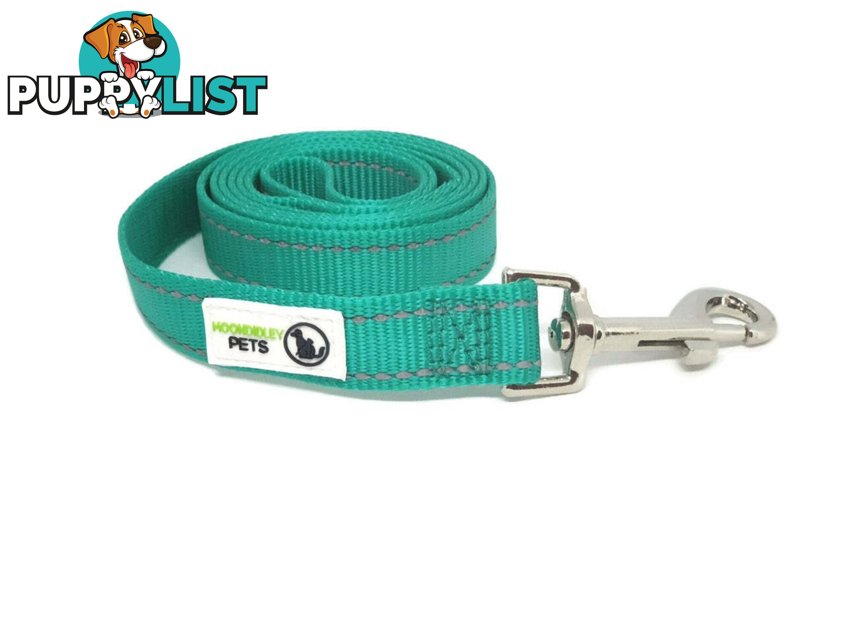 5m Long Nylon w/Reflective Stitching Dog Lead - Moondidley Pets - MDPLDREFTUR255