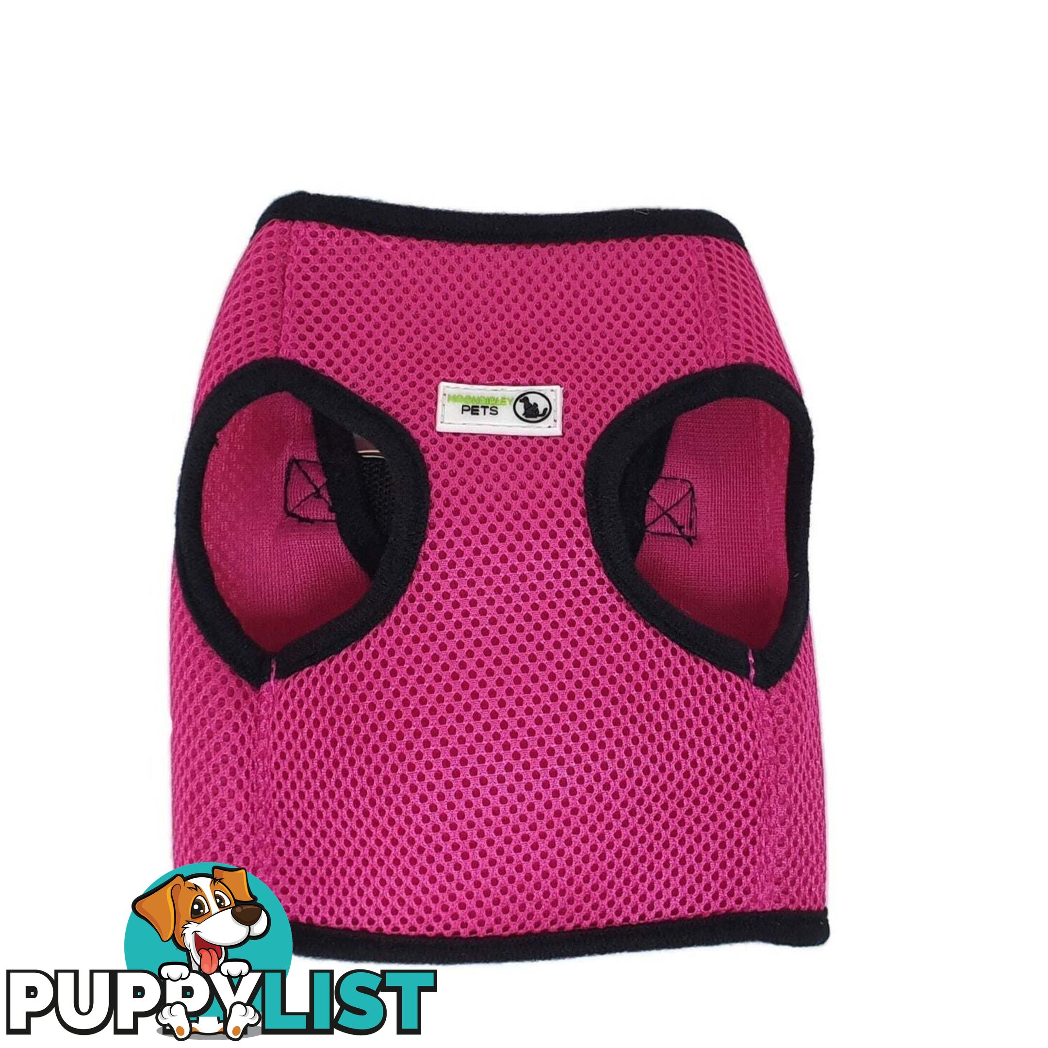Doggie ID Vest Soft Air Mesh Personlised Embroidered - MDPIDVESLPNK