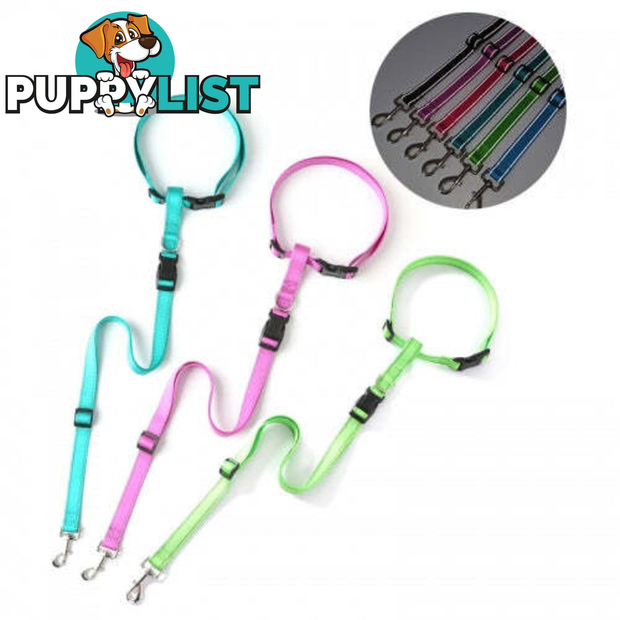 Hands Free Runner/Walker Waist Dog Leash Reflective- Moondidley Pets - MDPLDRUNLBLU