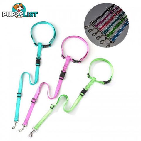 Hands Free Runner/Walker Waist Dog Leash Reflective- Moondidley Pets - MDPLDRUNLBLU