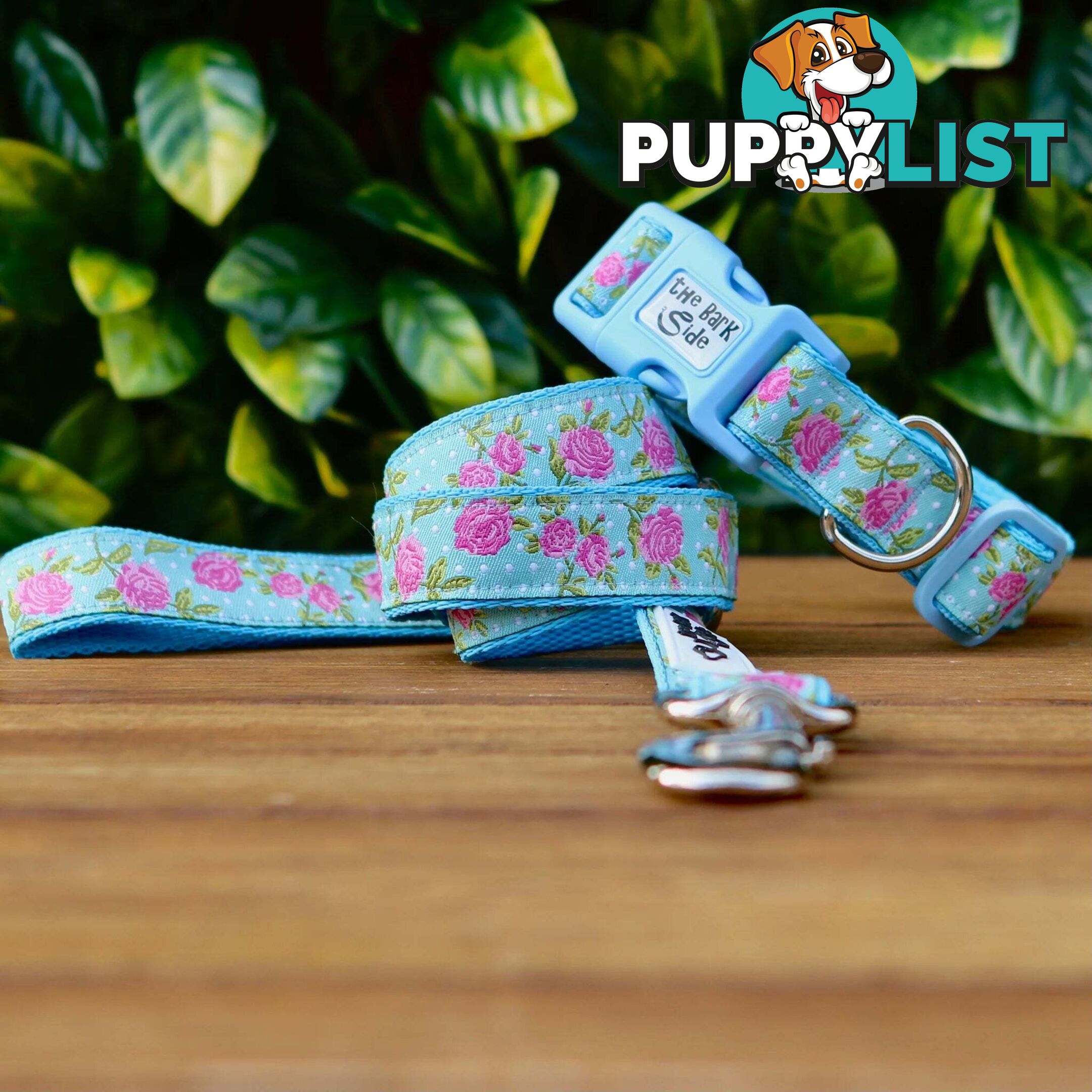 Rose Dog Lead / Dog Leash - Hand Made by The Bark Side - TBSLDROSPNK251.2