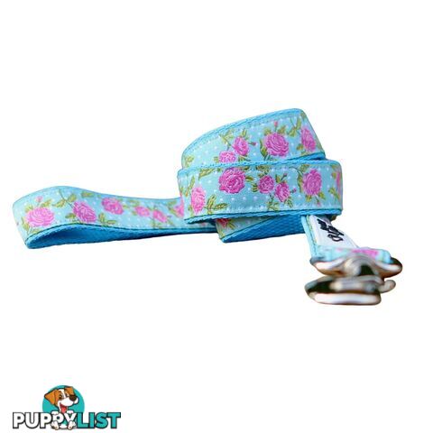 Rose Dog Lead / Dog Leash - Hand Made by The Bark Side - TBSLDROSPNK251.2