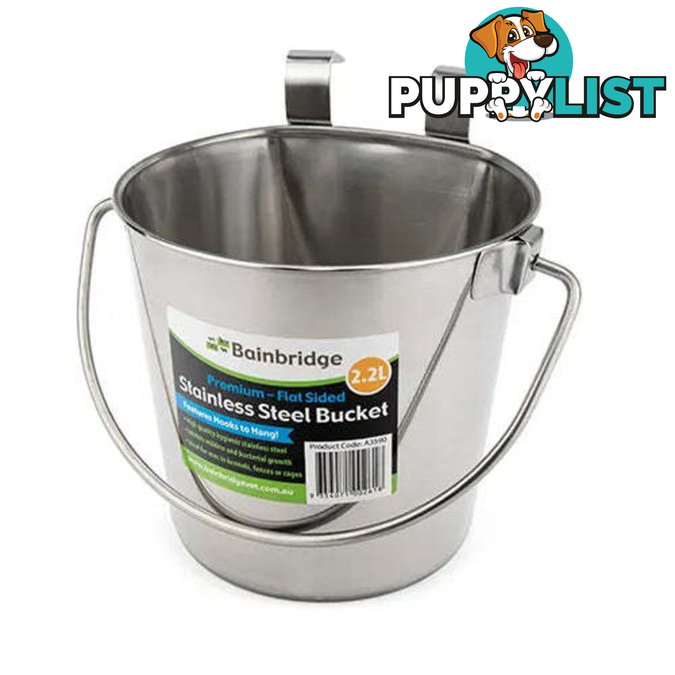 FLAT SIDED STAINLESS BUCKETS - BAINBRIDGE - BB-A3591