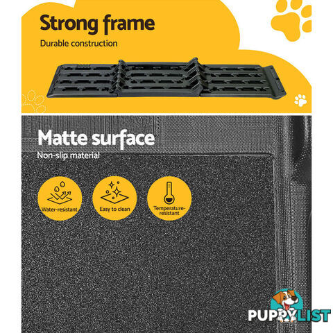 i.Pet Dog Ramp Pet Stairs Steps Car Travel SUV Ladder Foldable Portable Adjustable - FDR-D-453B-BK