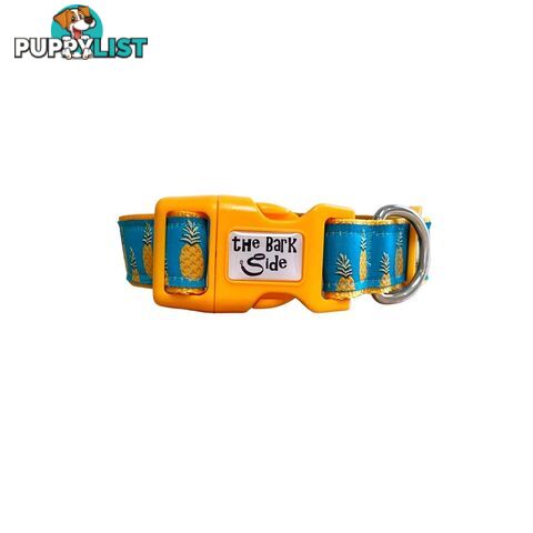 Pineapple Dog Collar - Hand Made by The Bark Side - TBSPIN1L