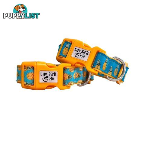 Pineapple Dog Collar - Hand Made by The Bark Side - TBSPIN1L