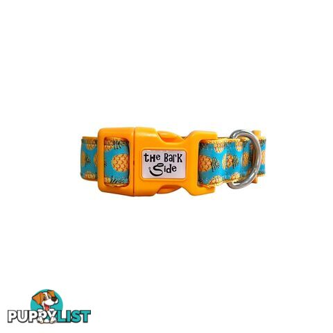 Pineapple Dog Collar - Hand Made by The Bark Side - TBSPIN1L