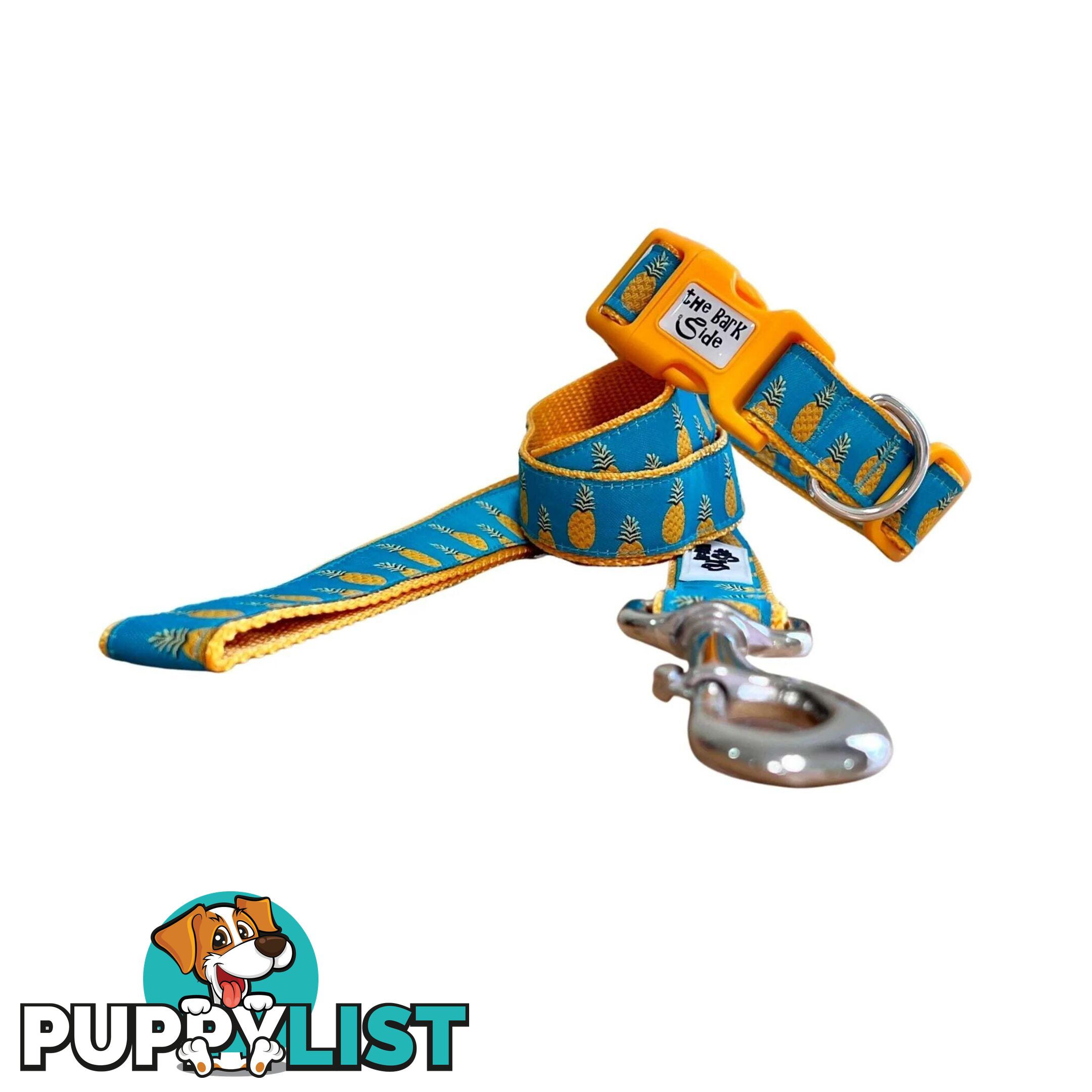 Pineapple Dog Collar - Hand Made by The Bark Side - TBSPIN1L