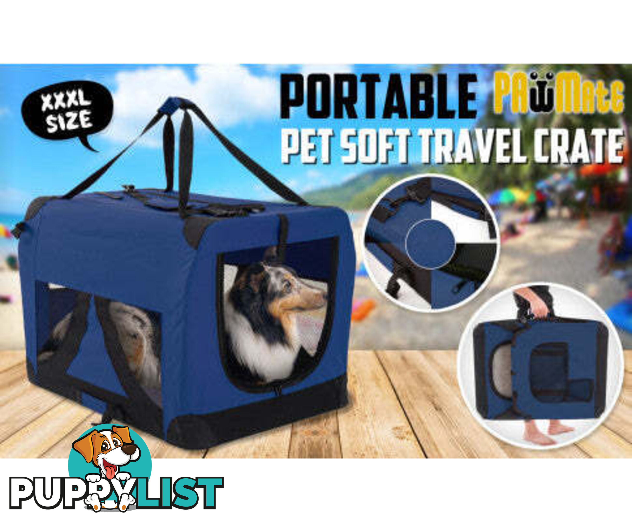 Paw Mate Portable Soft Dog Cage Crate Carrier - V274-PET-02XXXL-RD