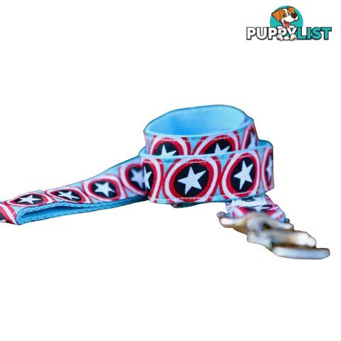 Captain America Dog Lead - Hand Made by The Bark Side - TBSLDCAP201.2