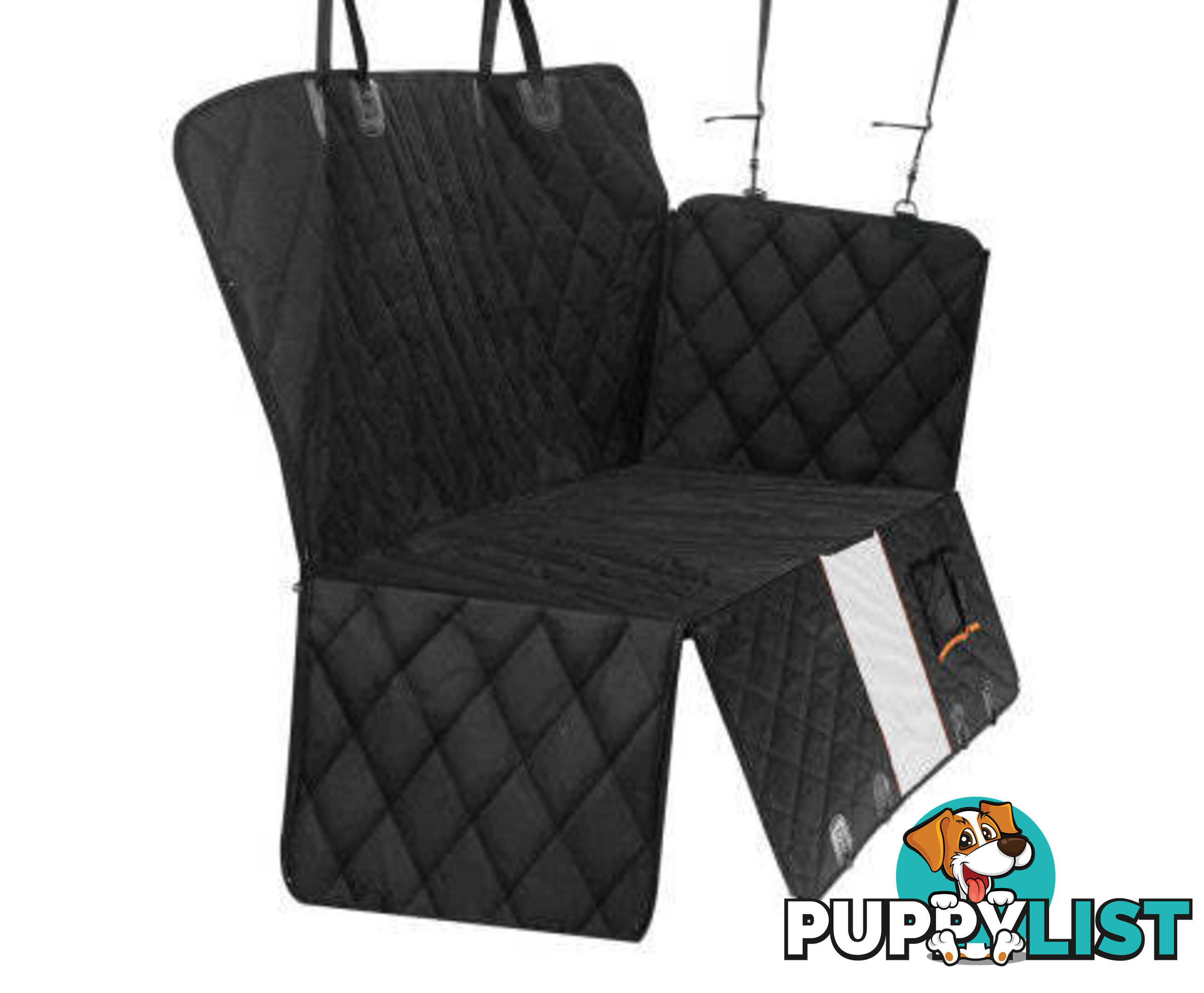 i.Pet Pet Car Seat Cover Dog Protector Hammock Back Waterproof Belt Non Slip Mat - PET-COVER-137X147-BK