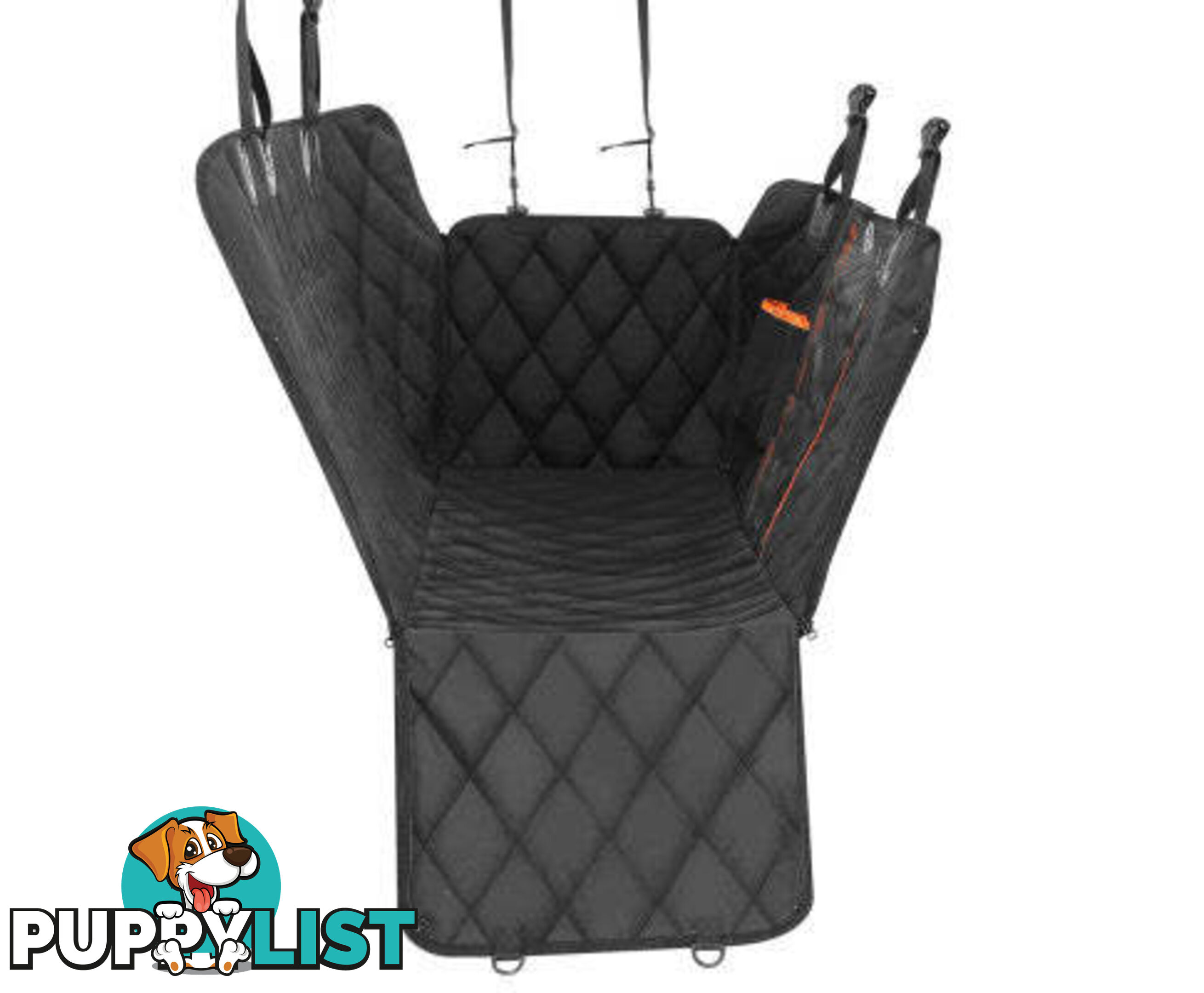 i.Pet Pet Car Seat Cover Dog Protector Hammock Back Waterproof Belt Non Slip Mat - PET-COVER-137X147-BK