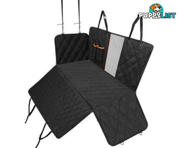 i.Pet Pet Car Seat Cover Dog Protector Hammock Back Waterproof Belt Non Slip Mat - PET-COVER-137X147-BK