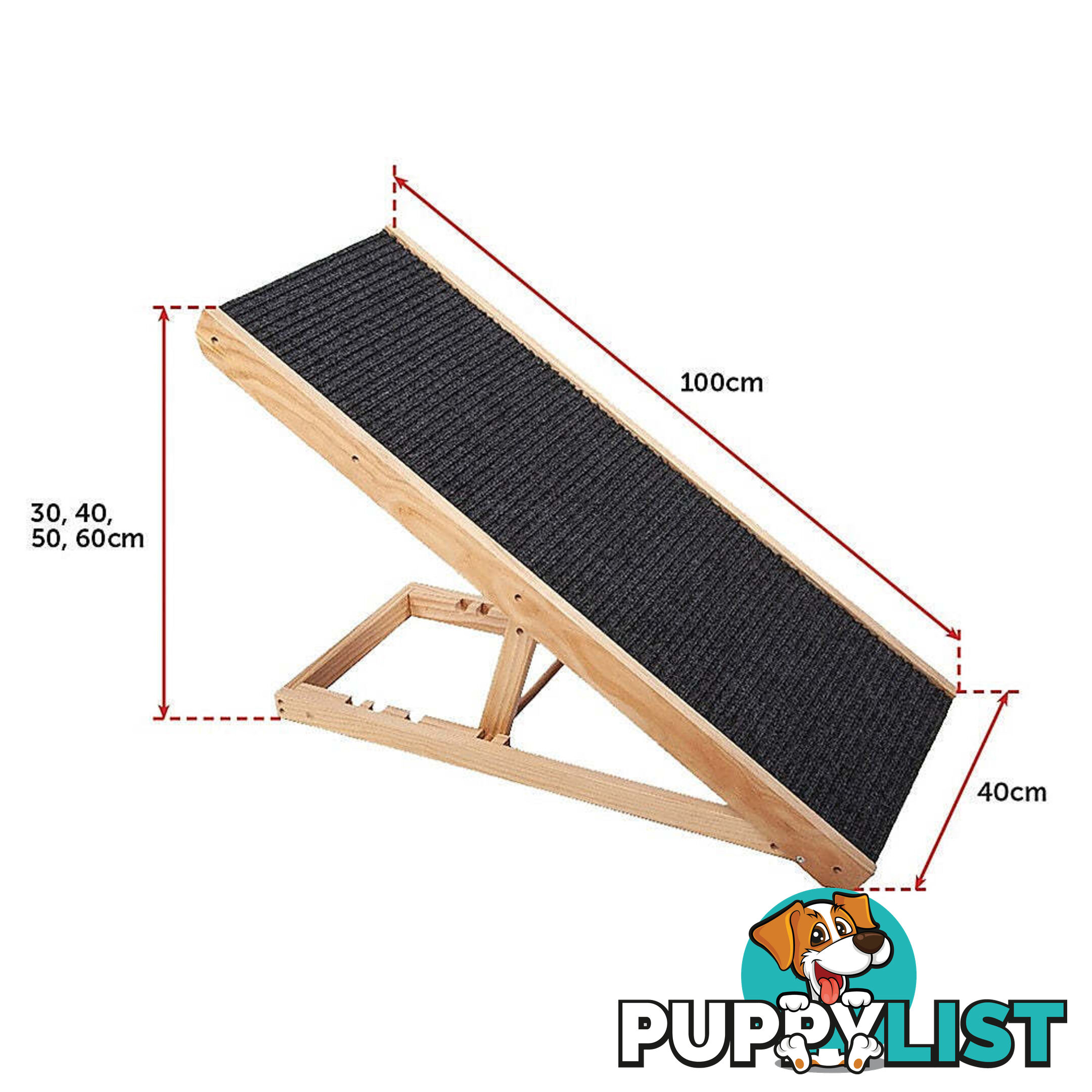 Dog Ramp Pet Ramp Adjustable Heights Portable - V63-827691