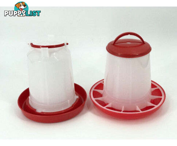 YES4PETS Bird or Chicken Water/Feeder Set - V278-CHICKEN-DRINKER-FEEDER-S