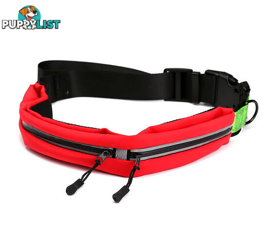 Hands Free Runner/Walker Waist Dog Leash Reflective- Moondidley Pets - MDPLDRUNBLK