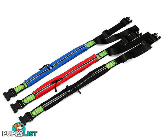 Hands Free Runner/Walker Waist Dog Leash Reflective- Moondidley Pets - MDPLDRUNBLK