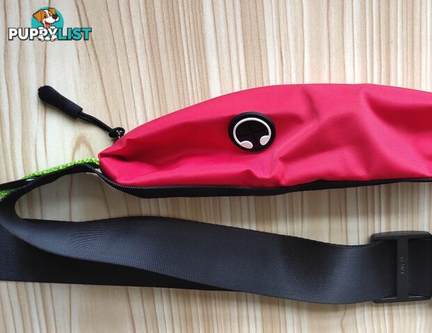 Hands Free Runner/Walker Waist Dog Leash Reflective- Moondidley Pets - MDPLDRUNBLK