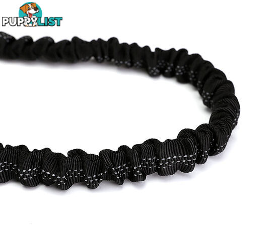 Hands Free Runner/Walker Waist Dog Leash Reflective- Moondidley Pets - MDPLDRUNBLK