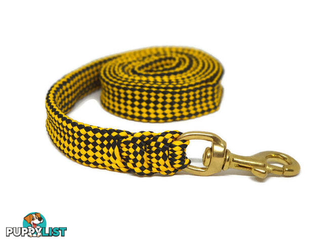 1.8m to 10m Long Dog Lead No Stitching Tough Yarnix 20mm Wide - YNXLD203SSBLUYEL