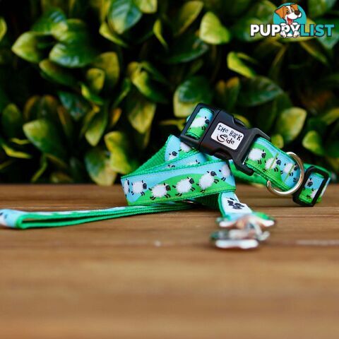 Counting Sheep Dog Collar / XS - L - Hand Made by The Bark Side - TBSCOUXS