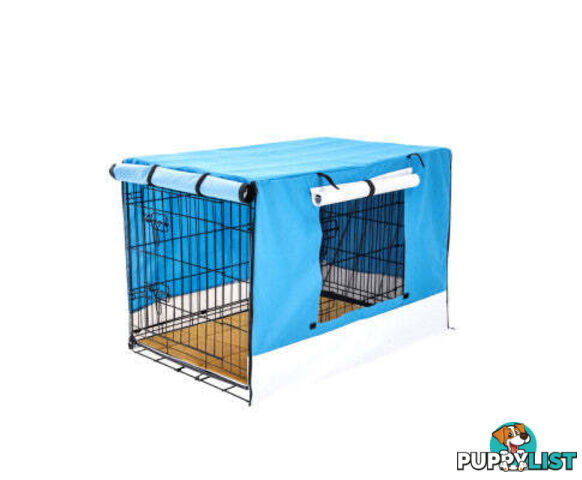 Paw Mate Wire Dog Cage Crate with Tray + Cushion Mat + Cover Combo - V274-PET-WCCVCU48-PK