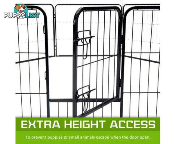 Paw Mate Pet Playpen Heavy Duty 8 Panel Foldable Dog Cage + Cover - V274-PET-PP32S-PPCV32S-GN