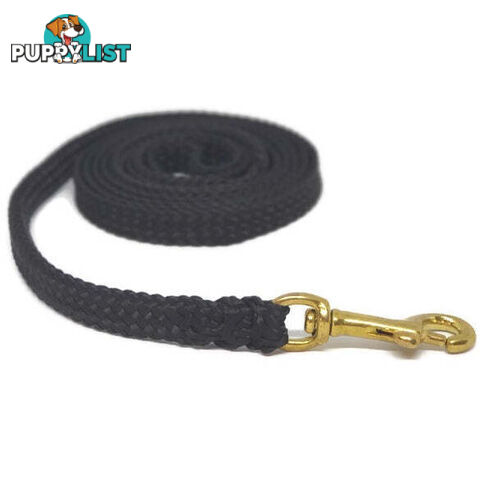 1.8m to 10m Long Dog Lead No Stitching Tough Yarnix 10mm Wide - YNXLD10-10-PUR-BR