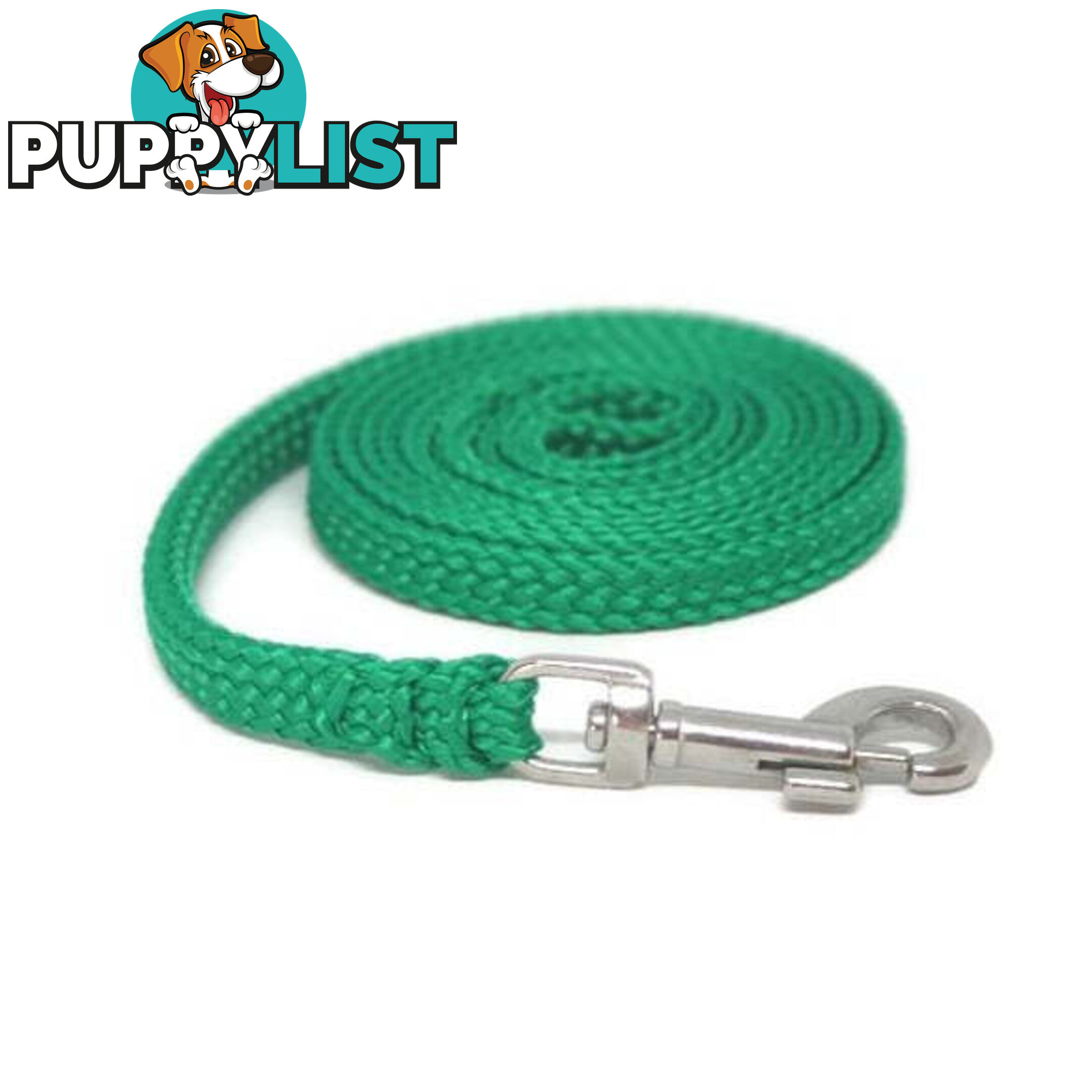 1.8m to 10m Long Dog Lead No Stitching Tough Yarnix 10mm Wide - YNXLD10-10-PUR-BR
