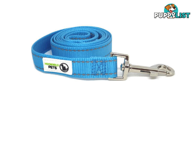 10m Long Nylon w/Reflective Stitching Dog Lead - Moondidley Pets - MDPLDREFLTUR2510