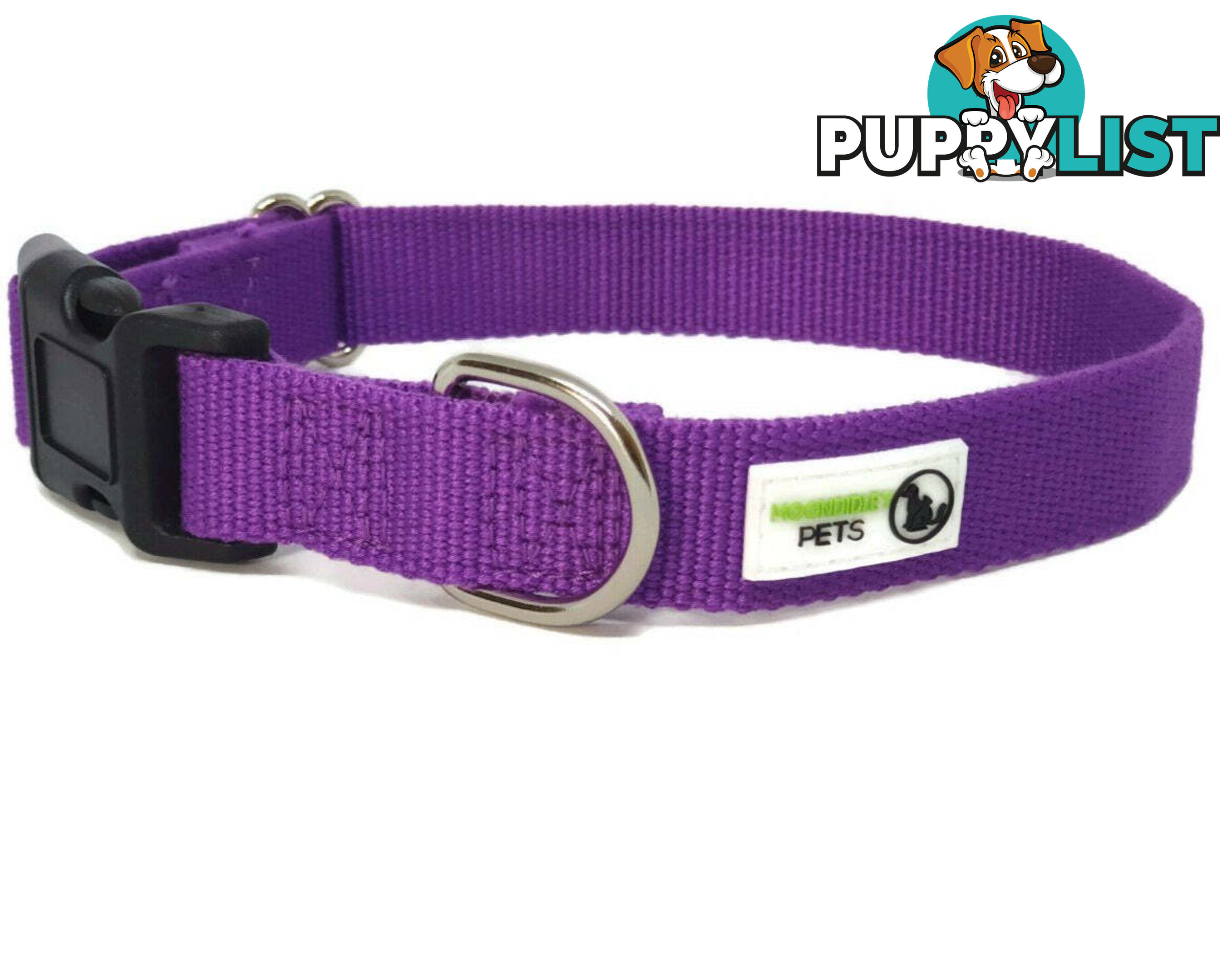 100% Pure Bamboo Fibre Dog Collar Plastic Buckle - Moondidley Pets - MDPCOLBAMXSBLK