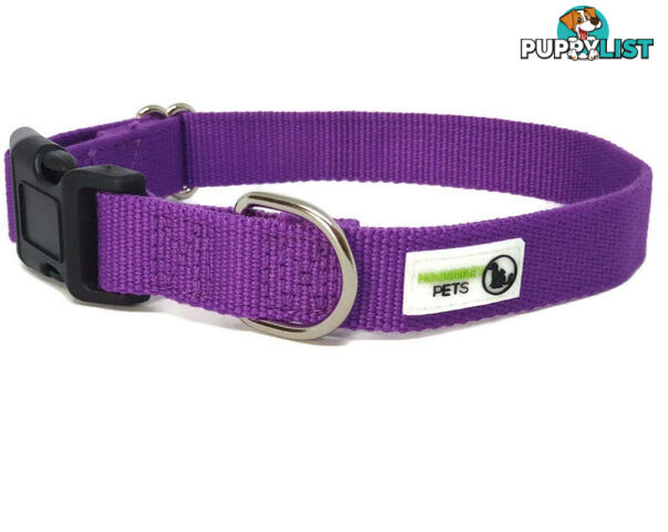 100% Pure Bamboo Fibre Dog Collar Plastic Buckle - Moondidley Pets - MDPCOLBAMXSBLK