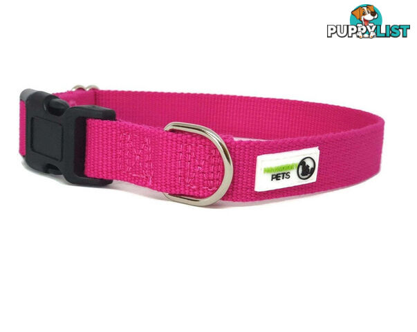 100% Pure Bamboo Fibre Dog Collar Plastic Buckle - Moondidley Pets - MDPCOLBAMXSBLK