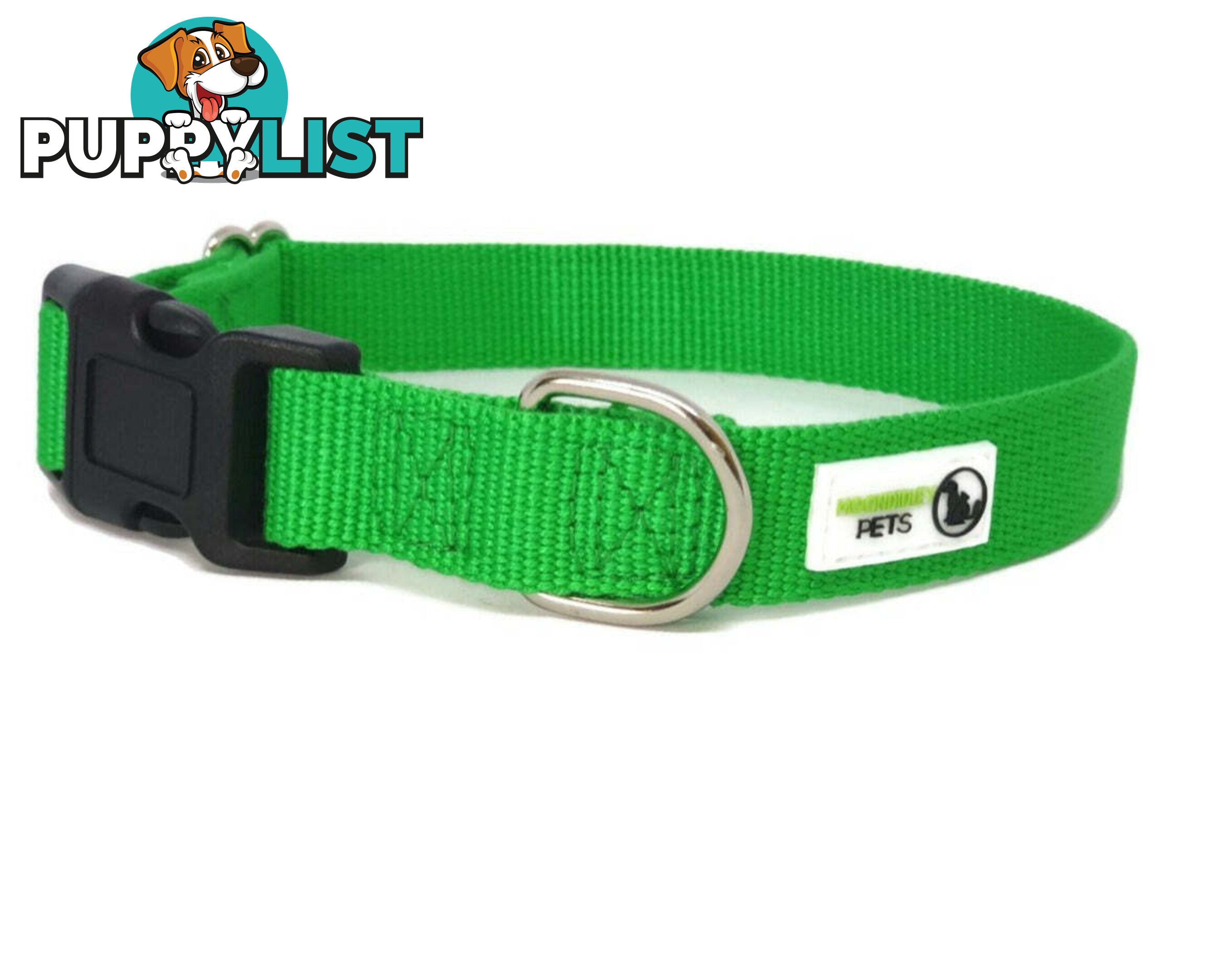 100% Pure Bamboo Fibre Dog Collar Plastic Buckle - Moondidley Pets - MDPCOLBAMXSBLK